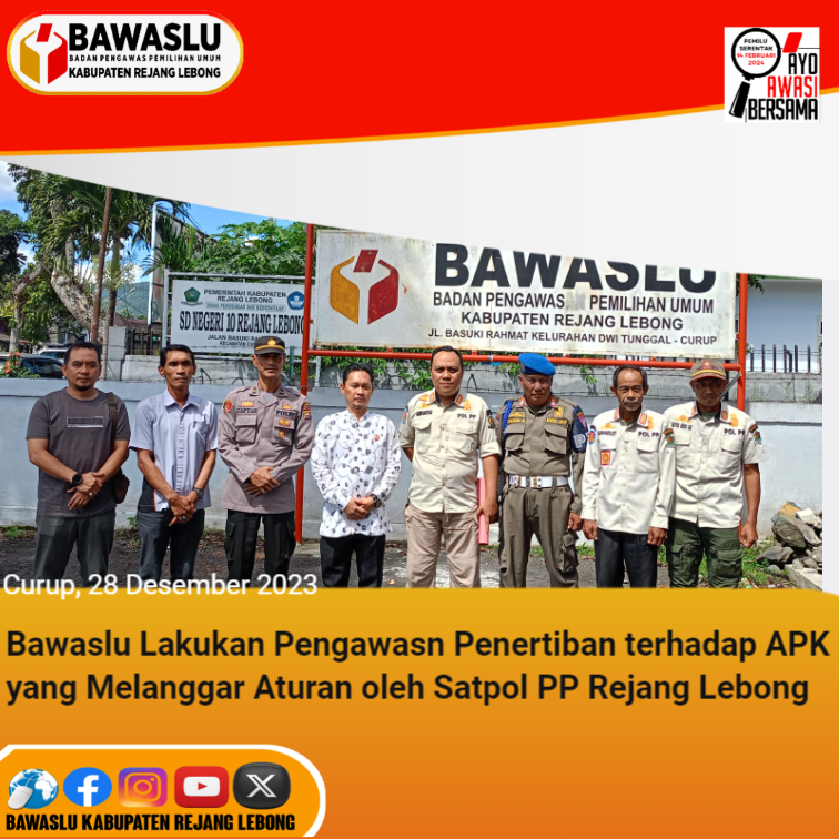 Apel Bersama Sebelum Penertiban Alat Peraga Kampanye