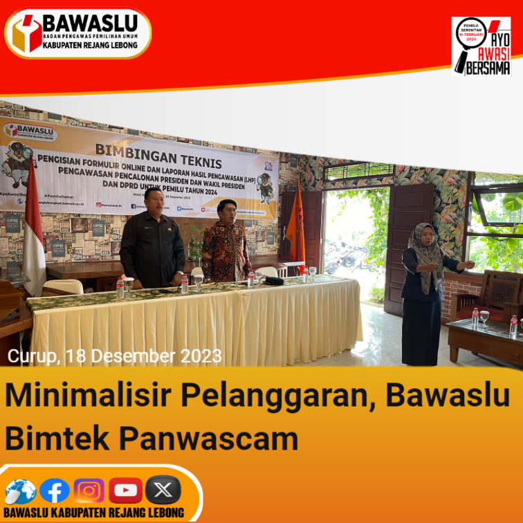 Minimalisir Pelanggaran, Bawaslu Rejang Lebong Bimtek Panwascam