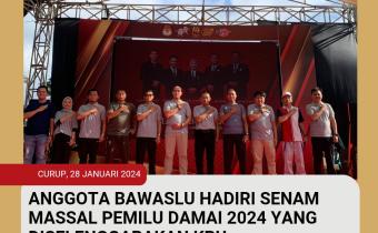 ANGGOTA BAWASLU MENGIKUTI SENAM MASSAL